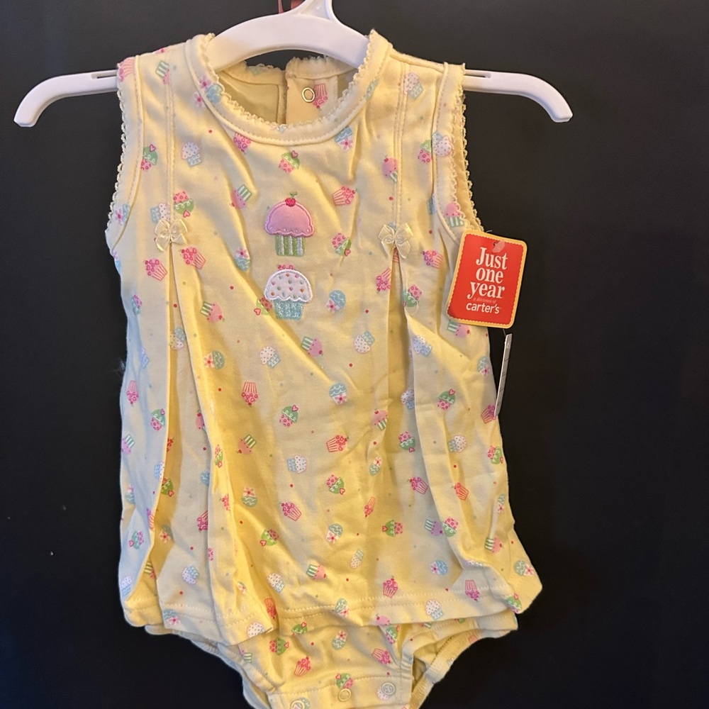 Carter's Playful Yellow and Pink Bodysuit